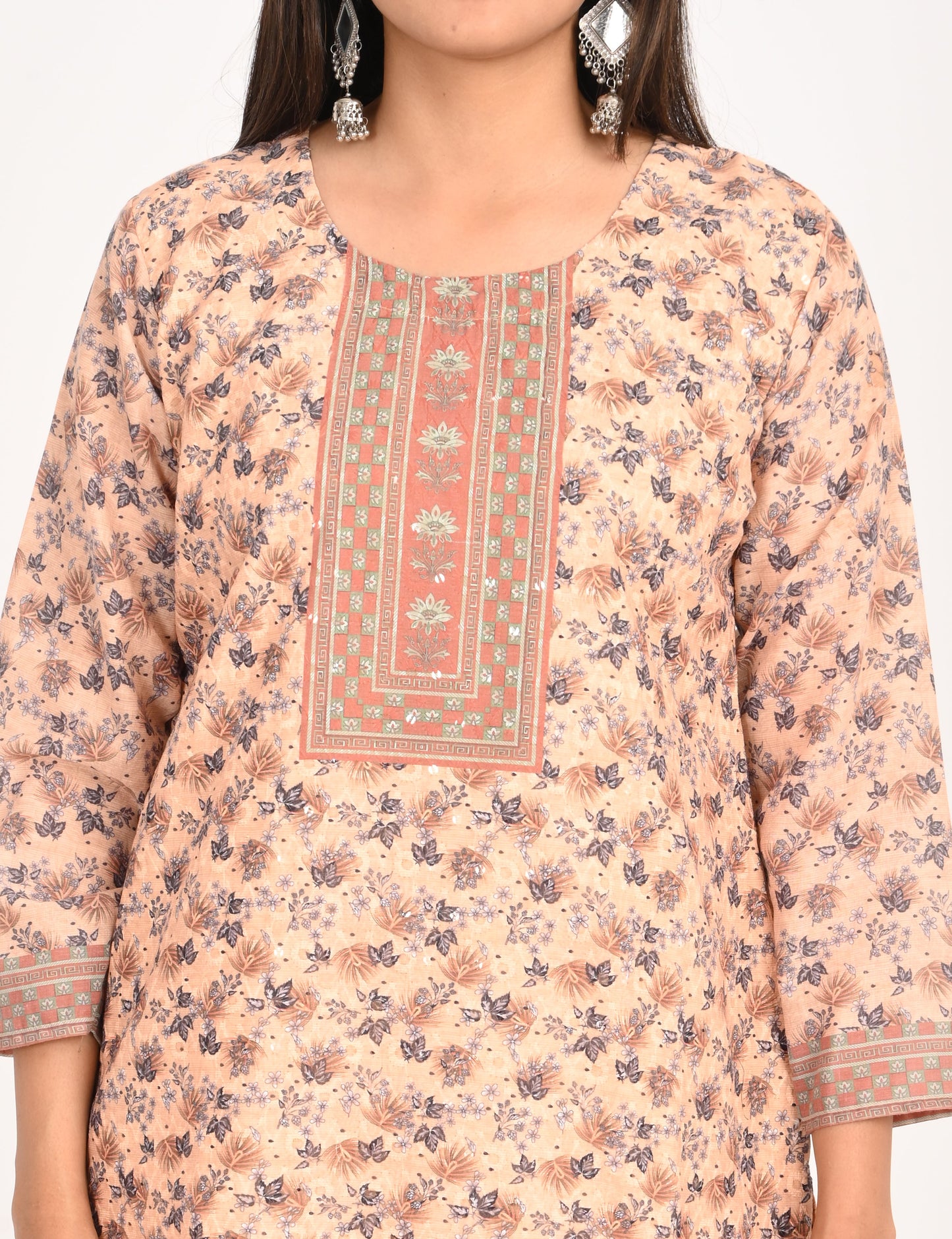 ONVIEW | 546 | COTTON CHIKANKARI WORK WITH DIGITAL PRINT