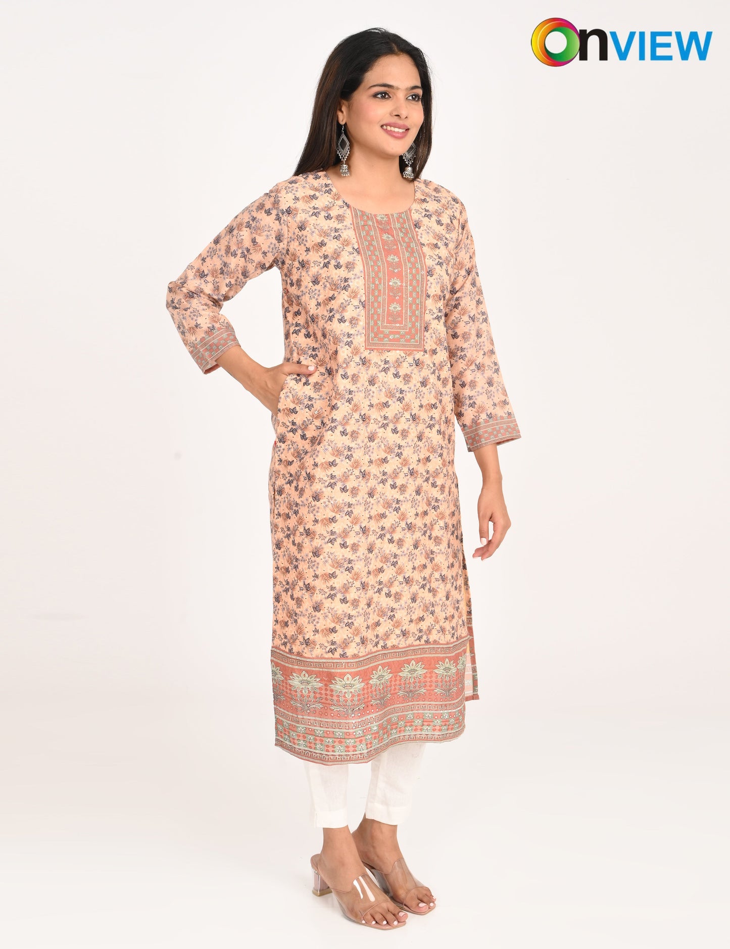 ONVIEW | 546 | COTTON CHIKANKARI WORK WITH DIGITAL PRINT