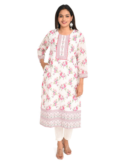 ONVIEW | 1128 | COTTON CHIKANKARI WORK WITH DIGITAL PRINT
