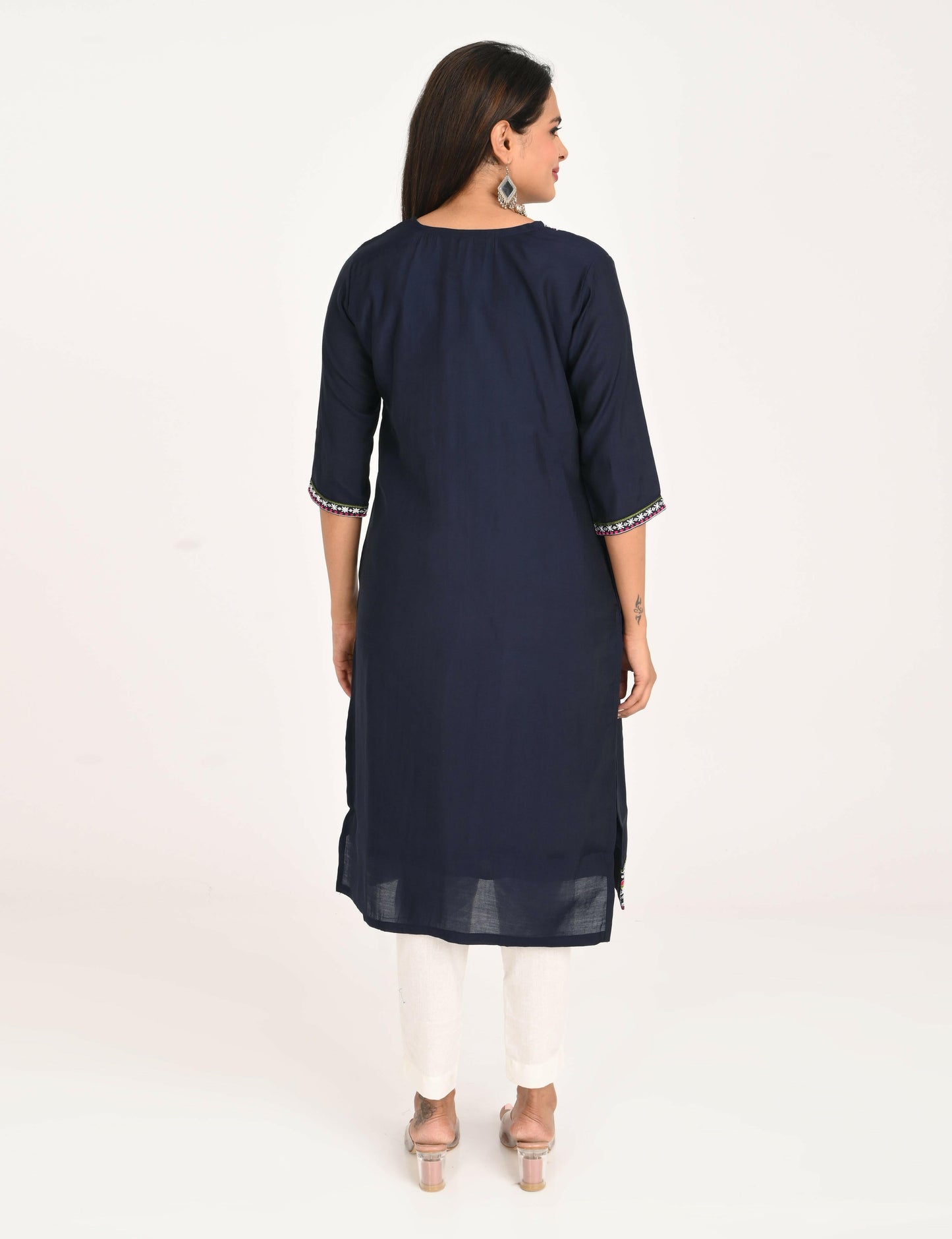 ONVIEW | 1242 | BOUTIQUE WORK SIDE OPEN KURTIS - (DARK BLUE)