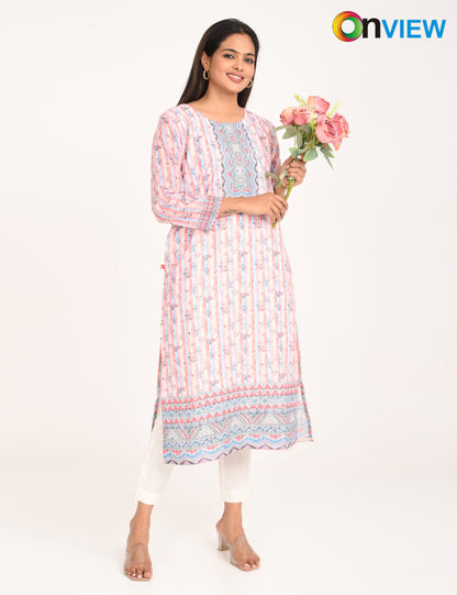 ONVIEW | 544 | CHIKANKARI WORK WITH DIGITAL PRINT
