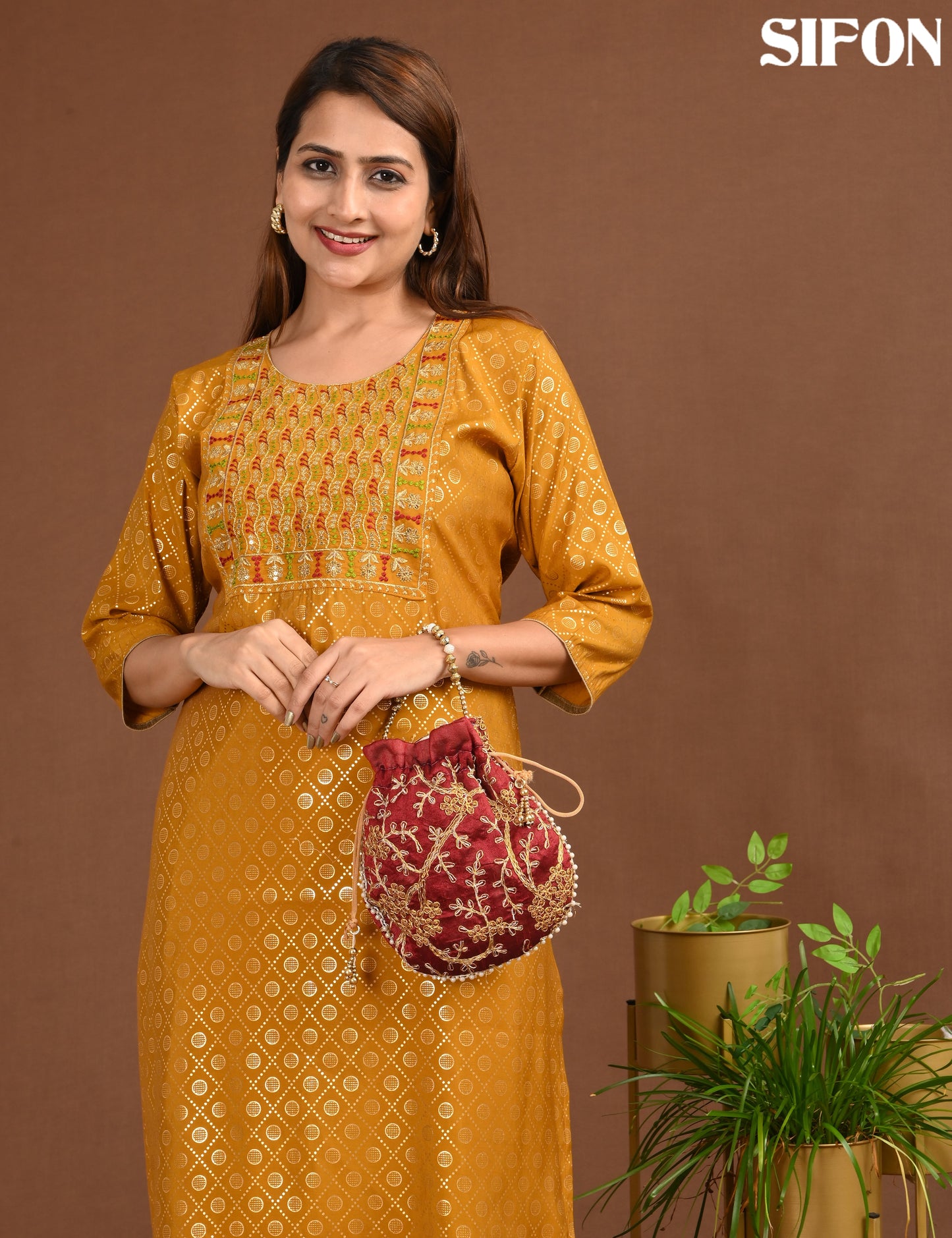 SIFON | 1702 | ROMAN SILK BIG EMBROIDERY